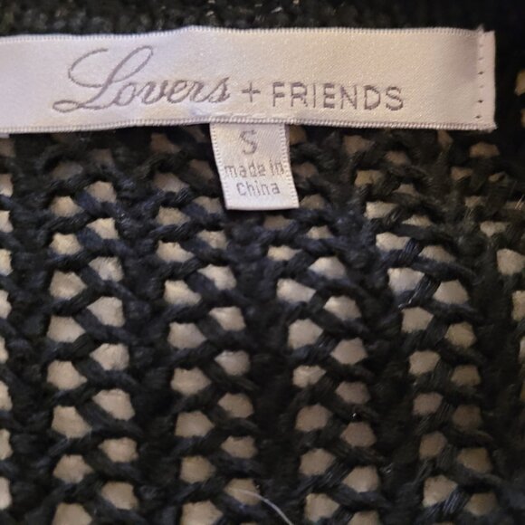 Lovers + Friends Black Knit Seater with Bell Sleeves - NWOT - Picture 5 of 8